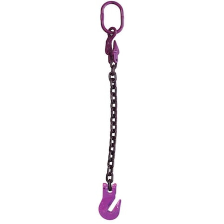 Us Cargo Control 9/32" x 10', Adjustable SingleLeg Chain Sling w/ Grab Hook-Grade100 932G100SOGA-10